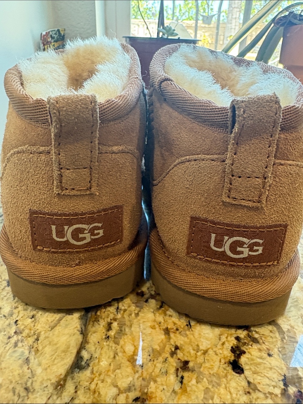 UGG Kids Mini Boot in Chestnut Brown with Cream Lining